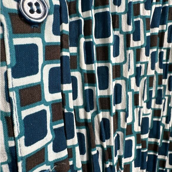 Lane Bryant Geometric Print Button Up Blouse Top Stretch Sz 18/20 Office Casual - Picture 5 of 11